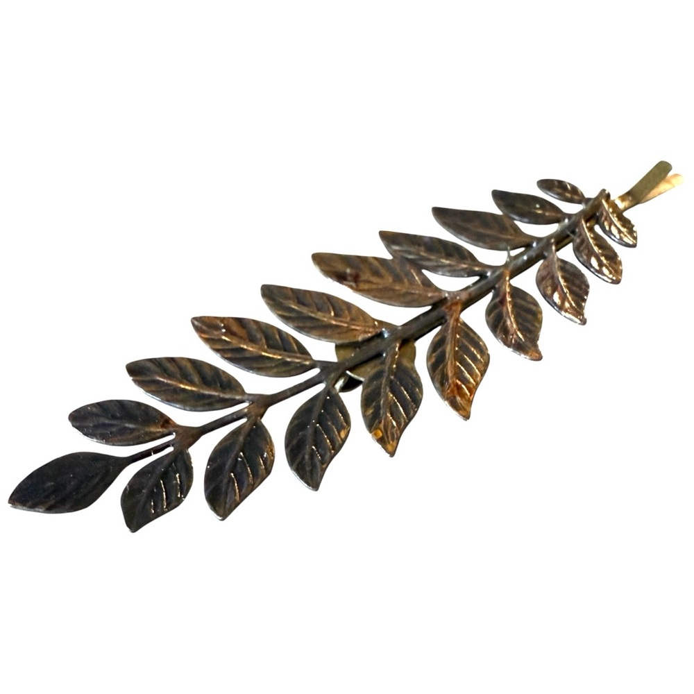 Brown Leaf Hairpin Hair Accessory Bohemian Clip - Picture 3 of 5